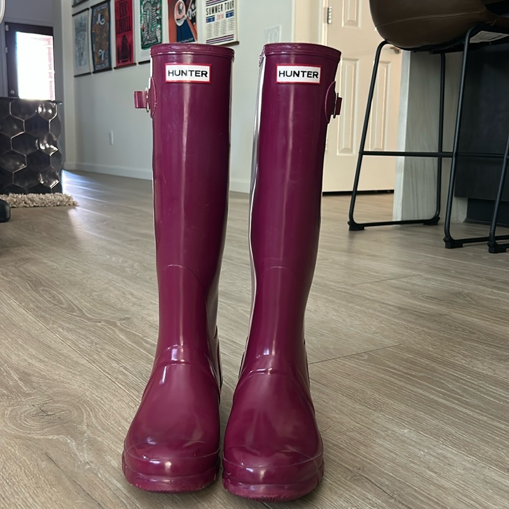 Hunter Tall Rain Boots - Pink/Magenta
